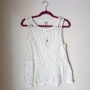 NWT LC Lauren Conrad Lace Tank, Size M